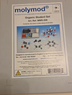 Molymod Organic Student Set - Multicolor Molecular Building Kit